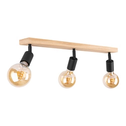 Tamea Ceiling Lamp 3xE27 Max.60W Oiled Oak/Black Metal 2037319800000