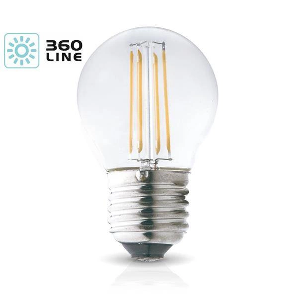 FILAMENT LED decorative light bulb E27 4W warm 3000K G45 ball