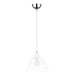 Lampa Wisząca Komet 1xE27 Max.60W Chromowany Metal/Biały Metal/Biały Kabel PCV 1854102