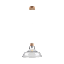 Avino Pendant Lamp 1xE27 Max.60W Oiled Oak/Transparent/Transparent 9872074