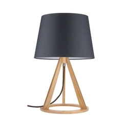 Konan Table Lamp 1xE27 Max.25W Oiled Oak/Anthracite Fabric Cable/Anthracite Fabric Shade 6514174