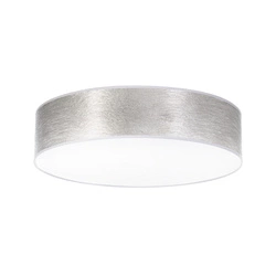 Nevoa Ceiling Lamp 4xE27 Max.25W White Metal/Silver Fabric Shade 47934802