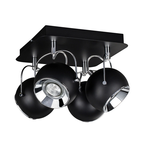 Ball Ceiling Lamp Incl.4xLED GU10 5W Black/Chrome 5109484