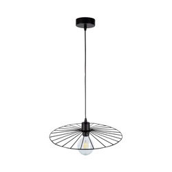 Antonella Pendant Lamp 1xE27 Max.60W Black Metal/Black Fabric Cable 189249104