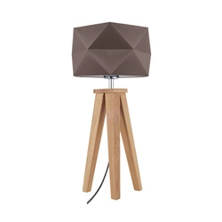 Finja Table Lamp 1xE27 Max.60W Oiled Oak/Anthracite Fabric Cable/Brown Fabric Shade 6833174