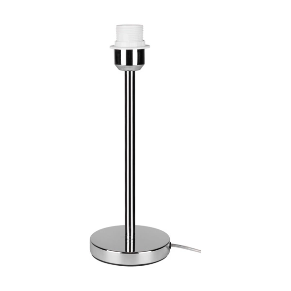 Table Lamp Base 1xE27 Max.60W Chrome Metal/Black PVC Cable 7240128B