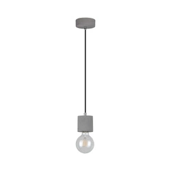 Strong Pendant Lamp 1xE27 Max.60W Gray Concrete/Black Fabric Cable 7061936