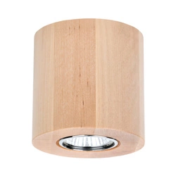 Okrągła Lampa Sufitowa Wooddream 1xGU10 Max.6W Drewno Brzozowe 2066160