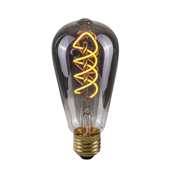 LED Decorative Light Bulb, E27, Spiral Smoke 801551 ST64, 4W, 2200K, 90lm