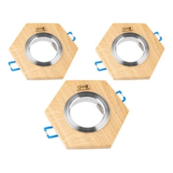 Vitar Wood Set of Downlights 3xGU10 Max.6W LED Oiled Oak 2018374