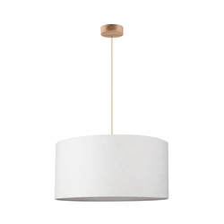 Asseto Pendant Lamp 1xE27 Max.60W Oiled Oak/Cream Fabric Cable/Beige Fabric Shade 3571774