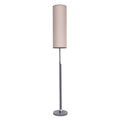 Eleganta Floor Lamp Incl. LED Integrated 1800lm+500lm 3000K 22W Anthracite Metal/Black Fabric Cable/Natural Linen with anthracite ribbon Shade 15922132