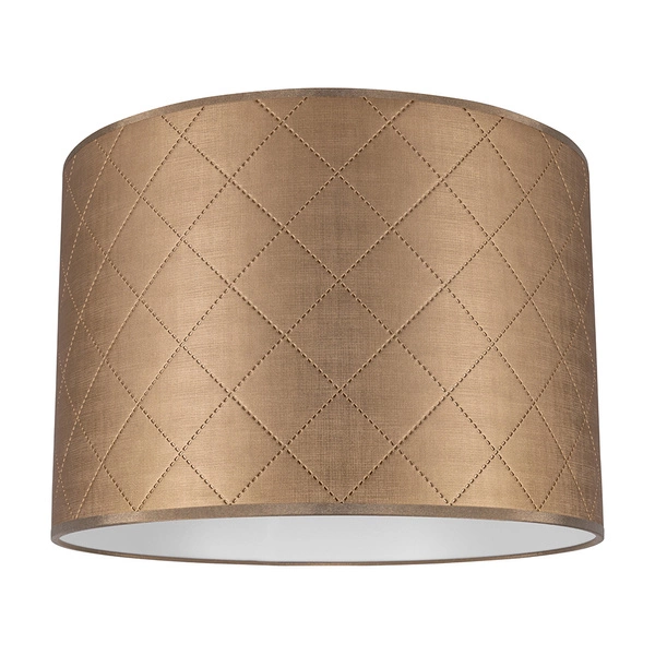 Lampshade Cylinder E27 H35 Gold Synthetic Fabric A0951