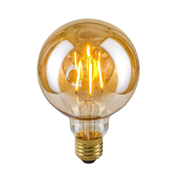 LED Filament Bulb, E27, Amber LDS-G95-A G95, 4W, 2200K, 400lm