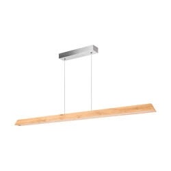 Derott Hanging Lamp 3xLED 24V Int. 42W Matt Nickel/Oiled Oak with Touch Dimmer/Rollizug (1150) 1037401500000