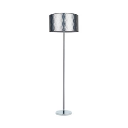 Maxima Floor Lamp 1xE27 Max.60W Chrome Metal/Transparent PVC Cable/Silver Fabric Shade 6593028