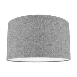 Lampshade Cylinder E27 H30 Gray Cotton Fabric A0324