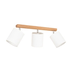 Benita Ceiling Lamp 3xE27 Max.25W Oiled Oak/White 2037400511549