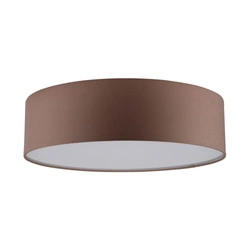 Josefina Ceiling Lamp 1xLED Integrated 1650lm 2700K 18W White Metal/Brown Fabric Shade 4793802