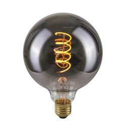 LED Filament Bulb, E27, Spiral Smoke 801553 G125, 4W, 2200K, 90lm