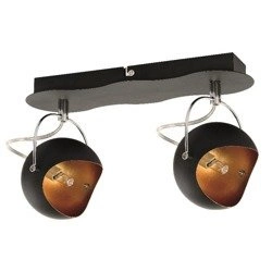 Kana Ceiling Lamp 2xG9 Max.28W Black Metal/Gold Metal 2722204