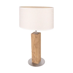 Riflet Table Lamp 1xE27 max. 40W Oiled Oak/Matte Nickel/Cream-Silver 7012912311524