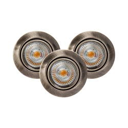 Ledsdream Round Ceiling Lamp Incl.3xLED GU10 5W Patina 2601311