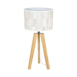 Malo Table Lamp 1xE27 Max.60W Oiled Oak/Transparent PVC/Multicolor 94315074