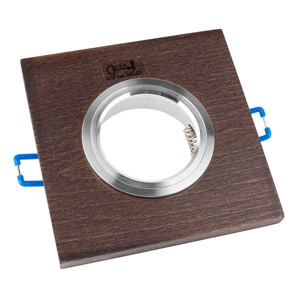 Vitar Wood Square Downlight 1xGU10 Max.6W LED Walnut Beech Wood 2015176