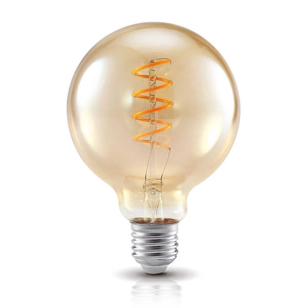 Filament spiral LED bulb G95 4W E27 warm color 2700K