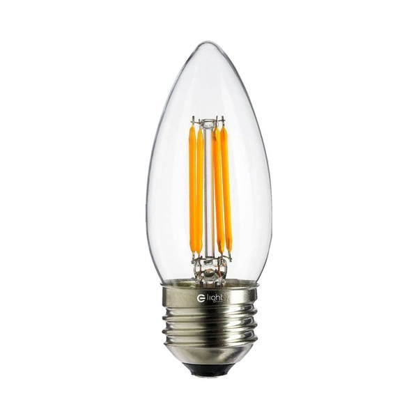 Decorative Filament LED light bulb 4W E27 C37 Candle neutral color 4000K EKZF103