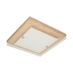 Lampa sufitowa Finn w zestawie 1xLED zintegrowany 1200lm 2700K 14W drewno brzozowe/chrom metal/biało-przezroczyste szkło 4022960