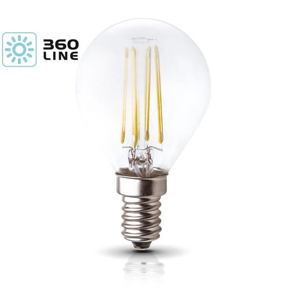 FILAMENT LED decorative light bulb E14 4W warm 3000K ball G45