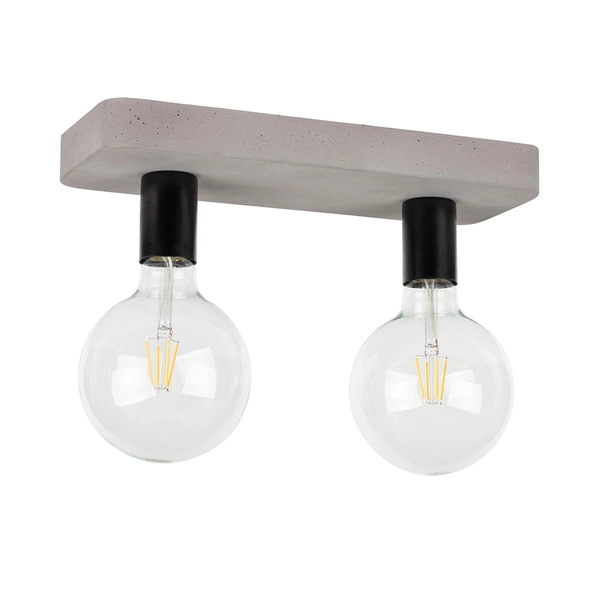 Fortan Ceiling Lamp 2xE27 Max.60W Concrete Gray/Black 8254236