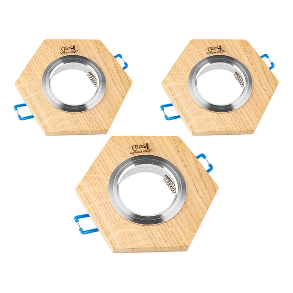 Vitar Wood Set of Downlights 3xGU10 Max.6W LED Oiled Oak 2018374