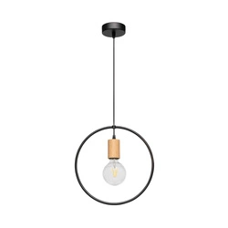 Carsten Wood Pendant Lamp 1xE27 Max.60 W Oiled Oak/Black 1650174