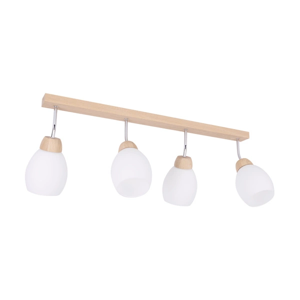 Tilia Ceiling Lamp 4xE27 Max.60W Oiled Oak/White Glass 2047419720883