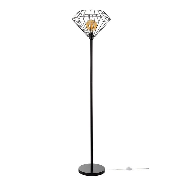 Raquelle Lampa Podłogowa 1xE27 Max.60W Czarny/Czarny PVC 12470104