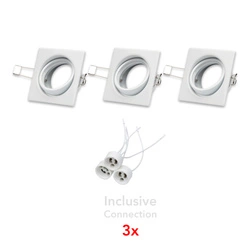 Cristaldream Set of Downlights 3xGU10 Max.50W White Metal 23050302