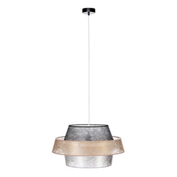 Nevoa Pendant Lamp 1xE27 Max.60W Black/Transparent PVC/Black-Gold-Silver 150089104