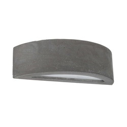 Block Wall Lamp 1xE27 Max.40W Gray Concrete/Frosted Glass 8972136