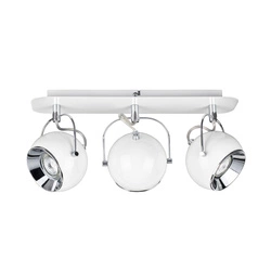 Ball Ceiling Lamp Incl.3xLED GU10 5W White/Chrome 5109382