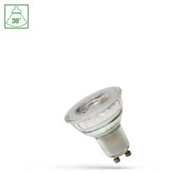 LED GU10 230V 5,5W SMD 38st WW z soczewką szklana DIMMABLE SPECTRUM