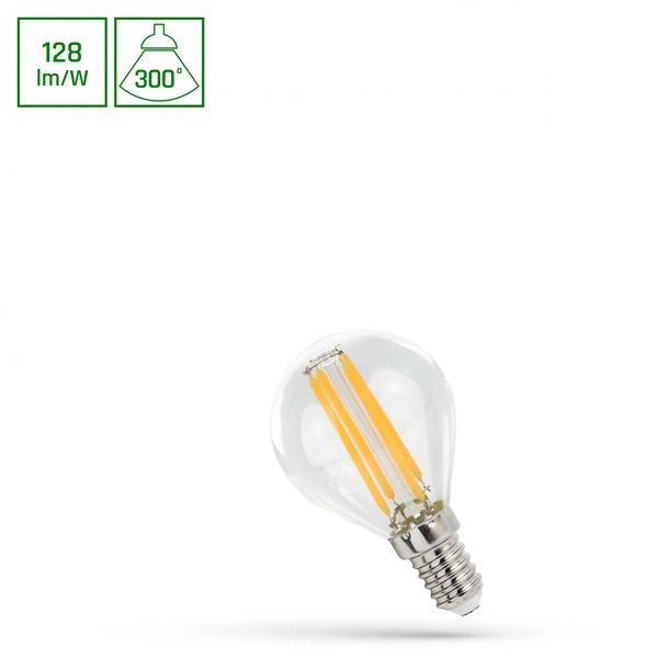 LED KULKA E-14 230V 4W COG NW CLEAR SPECTRUM