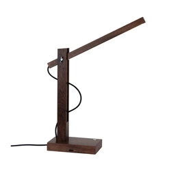 Tukan Table Lamp 1xLED 24V Integrated 753lm 3000K 5,5W Walnut Beech Wood/Black Fabric Cable with Touch Dimmer 7530976