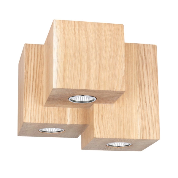 Wooddream Square Ceiling Lamp Incl. 3xLED GU10 5W Oiled Oak 2576374