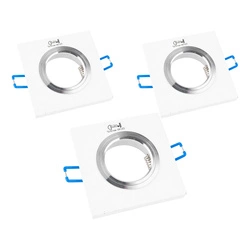 Vitar Square Set of  Downlights 3xLED GU10 Max.6W White Concrete 2015337