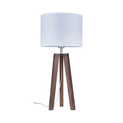 Lotta Table Lamp 1xE27 Max.60W Walnut/Transparent PVC/White 94301076