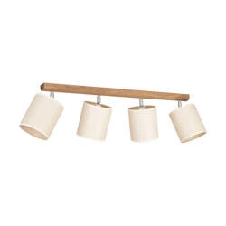 Benita Ceiling Lamp 4xE27 Max.25W Oiled Oak/Cream-Silver 2047400611527