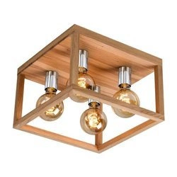 Kago Ceiling Lamp 4xE27 Max.60W Oiled Oak/Chrome 9158474